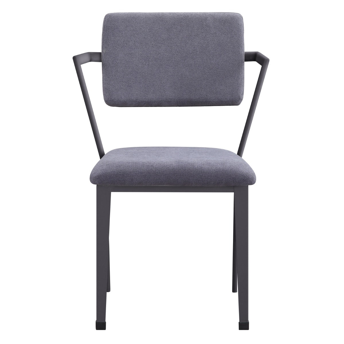 Cargo Gray Fabric & Gunmetal Chair - Ornate Home