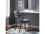 Cargo Gray Fabric & Gunmetal Chair - Ornate Home