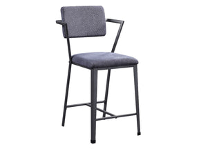 Cargo Gray/Gunmetal Counter Height Chair (Set of 2) - Ornate Home