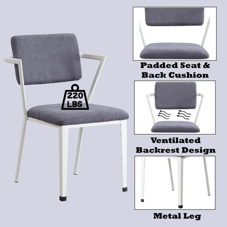 Cargo Gray & White Chair - Ornate Home
