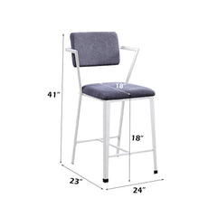 Cargo Gray/White Counter Height Chair (Set of 2) - Ornate Home