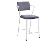 Cargo Gray/White Counter Height Chair (Set of 2) - Ornate Home