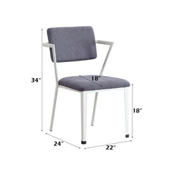 Cargo Gray/White Dining Chair (Set of 2) - Ornate Home