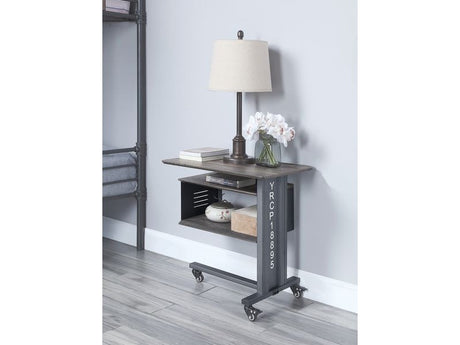 Cargo Gunmetal Accent Table W/Wall Shelf - Ornate Home