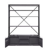 Cargo Gunmetal Bookshelf & Ladder - Ornate Home
