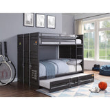 Cargo Gunmetal Bunk Bed (Full/Full) - Ornate Home