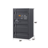 Cargo Gunmetal Chest (Single Door) - Ornate Home