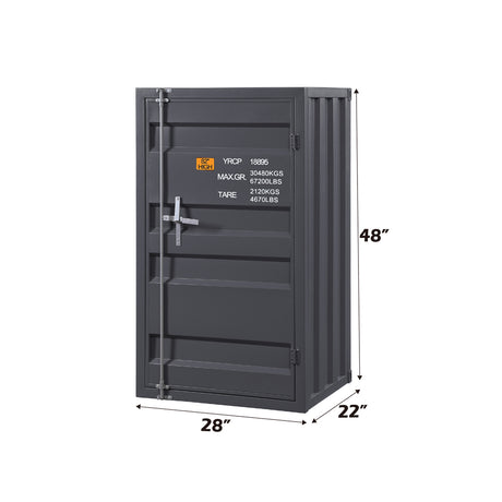 Cargo Gunmetal Chest (Single Door) - Ornate Home