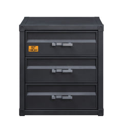 Cargo Gunmetal Chest W/3 Drawers - Ornate Home