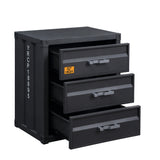 Cargo Gunmetal Chest W/3 Drawers - Ornate Home