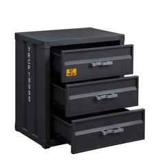 Cargo Gunmetal Chest W/3 Drawers - Ornate Home