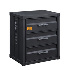 Cargo Gunmetal Chest W/3 Drawers - Ornate Home