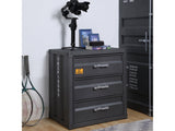 Cargo Gunmetal Chest W/3 Drawers - Ornate Home