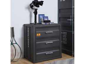 Cargo Gunmetal Chest W/3 Drawers - Ornate Home