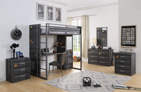 Cargo Gunmetal Chest W/4 Drawers - Ornate Home