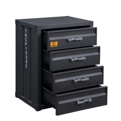 Cargo Gunmetal Chest W/4 Drawers - Ornate Home