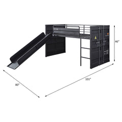 Cargo Gunmetal Loft Bed - Ornate Home