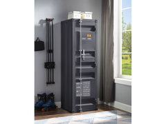 Cargo Gunmetal Single Door Wardrobe - Ornate Home
