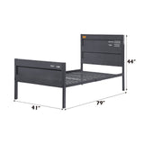 Cargo Gunmetal Twin Bed - Ornate Home