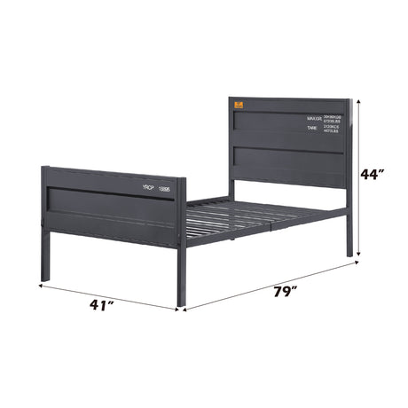 Cargo Gunmetal Twin Bed - Ornate Home