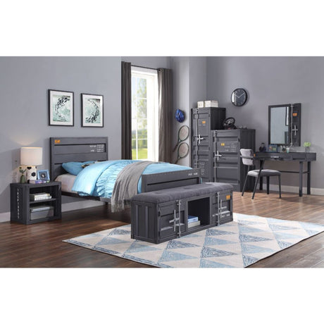 Cargo Gunmetal Twin Bed - Ornate Home