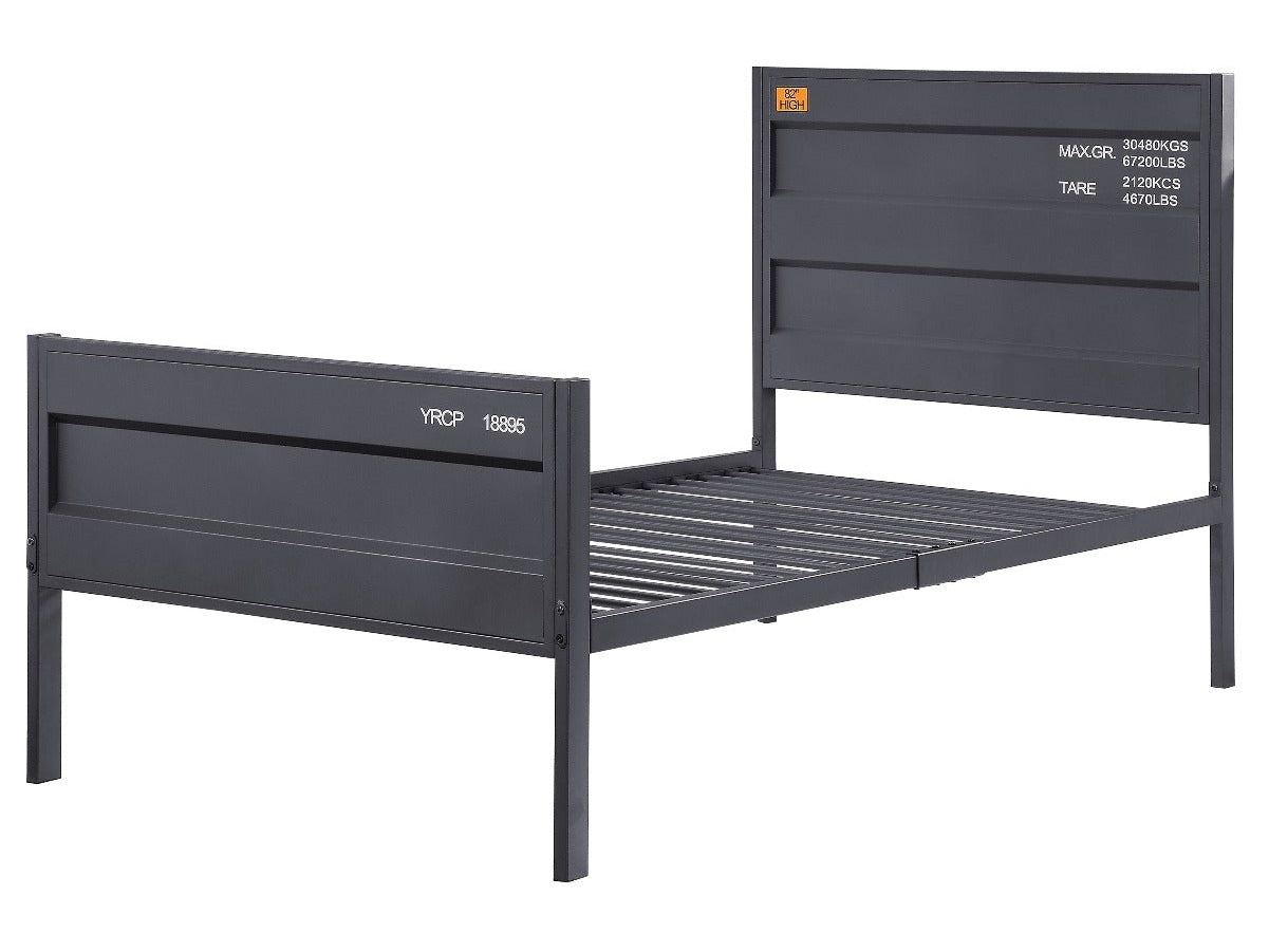 Cargo Gunmetal Twin Bed - Ornate Home