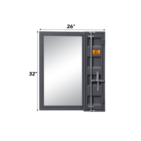 Cargo Gunmetal Vanity Mirror - Ornate Home