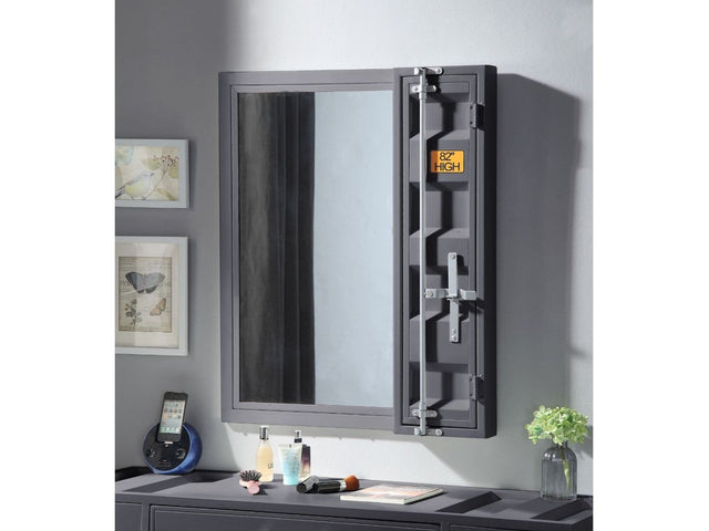 Cargo Gunmetal Vanity Mirror - Ornate Home