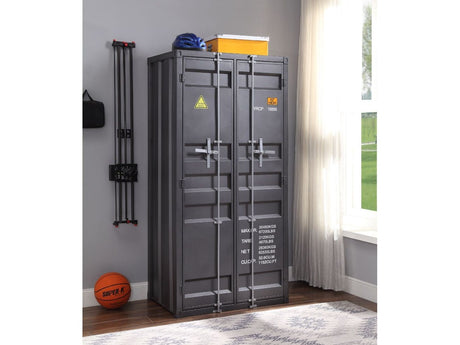 Cargo Gunmetal Wardrobe (Double Door) - Ornate Home