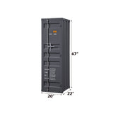 Cargo Gunmetal Wardrobe (Single Door) - Ornate Home