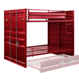 Cargo Red Bunk Bed (Full/Full) - Ornate Home