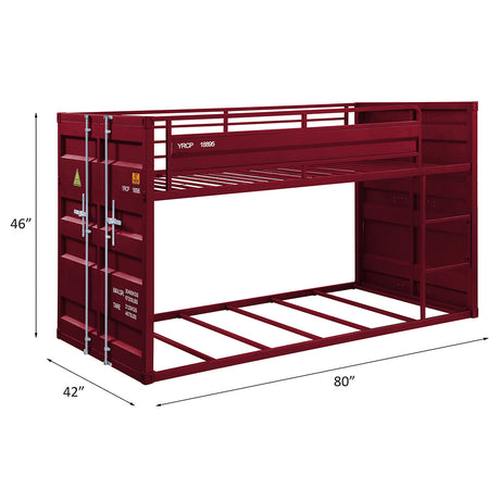 Cargo Red Bunk Bed - Ornate Home