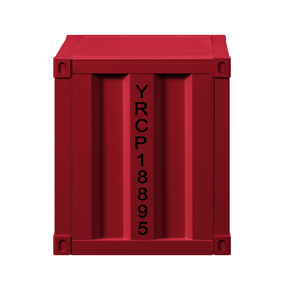 Cargo Red Nightstand (USB) - Ornate Home