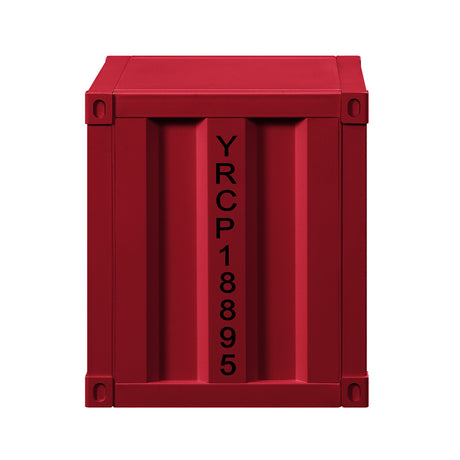 Cargo Red Nightstand (USB) - Ornate Home