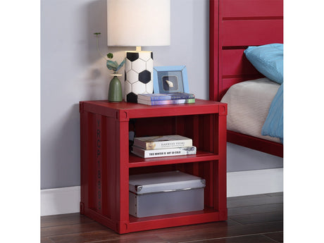 Cargo Red Nightstand (USB) - Ornate Home