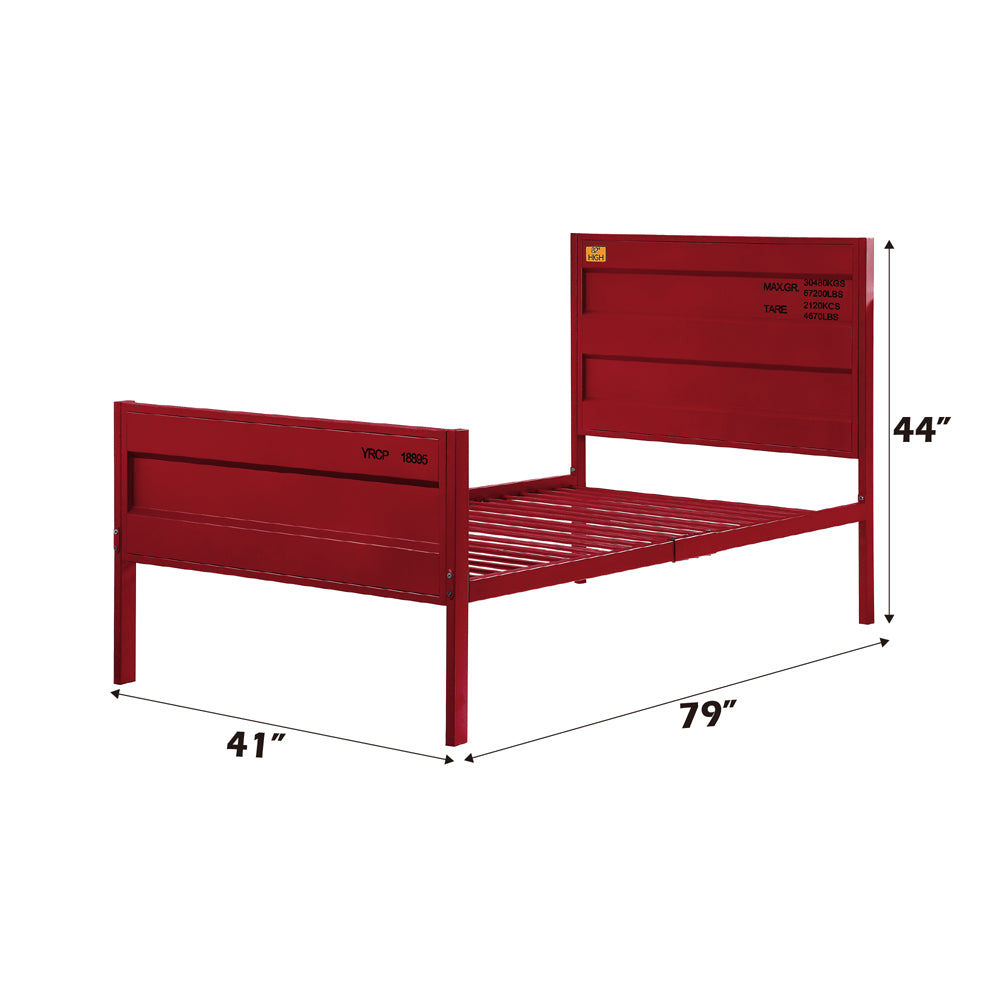 Cargo Red Twin Bed - Ornate Home