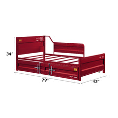 Cargo Red Twin Daybed & Trundle - Ornate Home