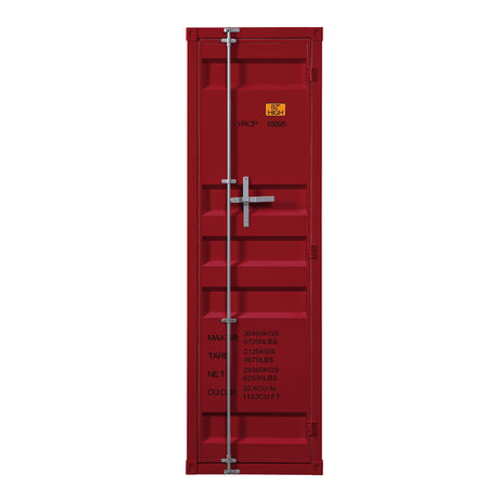 Cargo Red Wardrobe (Single Door) - Ornate Home