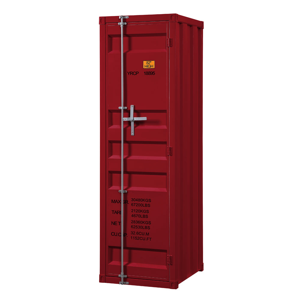 Cargo Red Wardrobe (Single Door) - Ornate Home