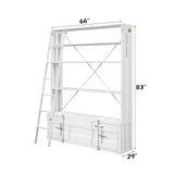 Cargo White Bookshelf & Ladder - Ornate Home