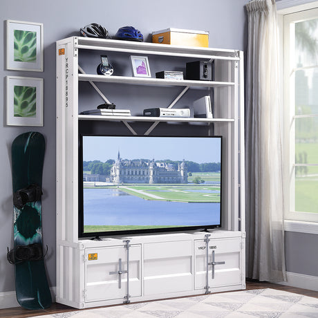 Cargo White Bookshelf & Ladder - Ornate Home