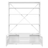 Cargo White Bookshelf & Ladder - Ornate Home