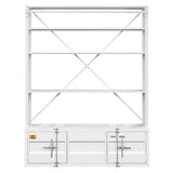 Cargo White Bookshelf & Ladder - Ornate Home