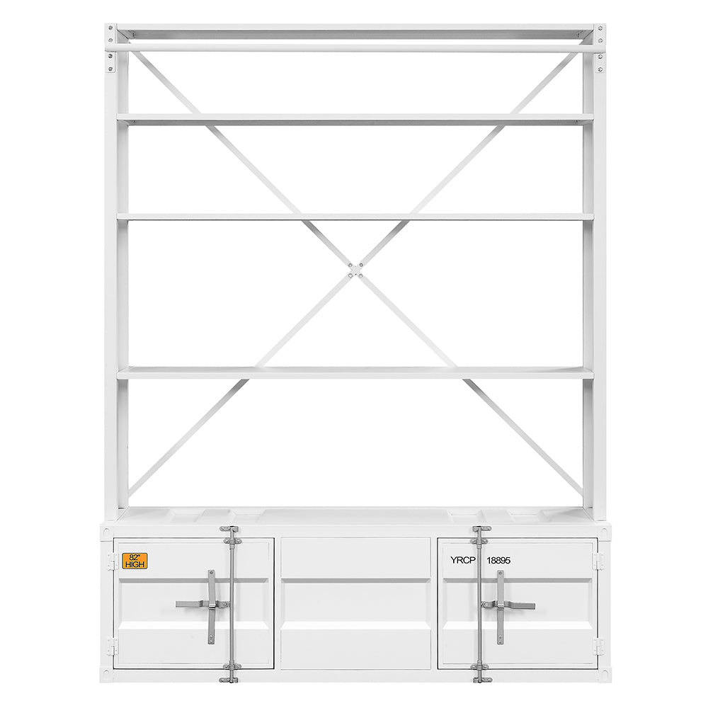 Cargo White Bookshelf & Ladder - Ornate Home