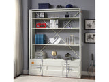 Cargo White Bookshelf & Ladder - Ornate Home