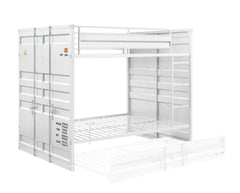 Cargo White Bunk Bed (Full/Full) - Ornate Home
