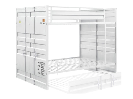 Cargo White Bunk Bed (Full/Full) - Ornate Home