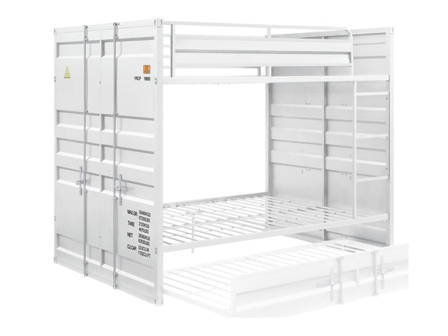 Cargo White Bunk Bed (Full/Full) - Ornate Home