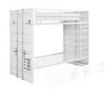 Cargo White Bunk Bed (Twin/Twin) - Ornate Home