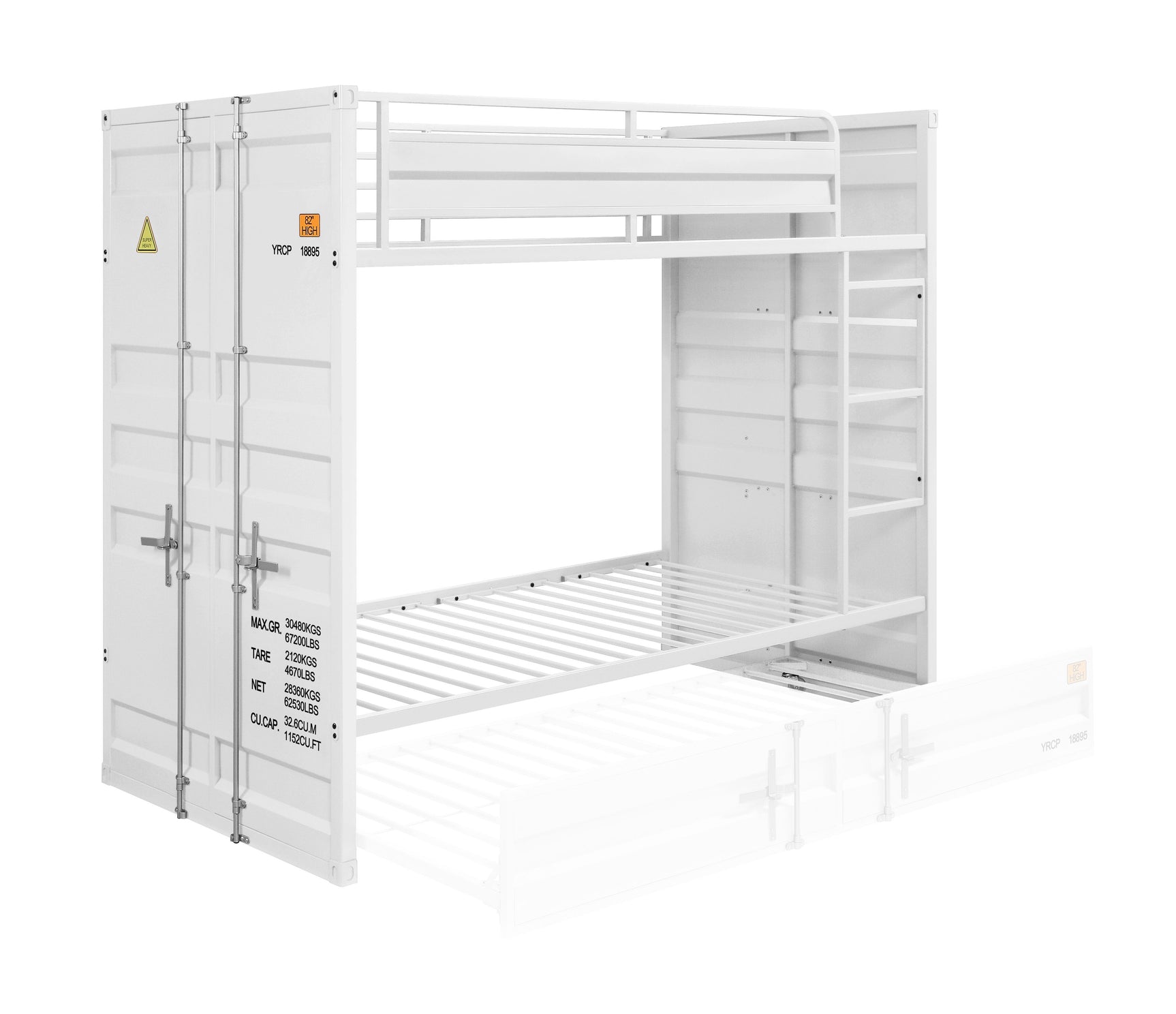 Cargo White Bunk Bed (Twin/Twin) - Ornate Home